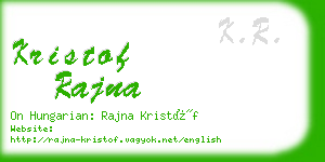 kristof rajna business card